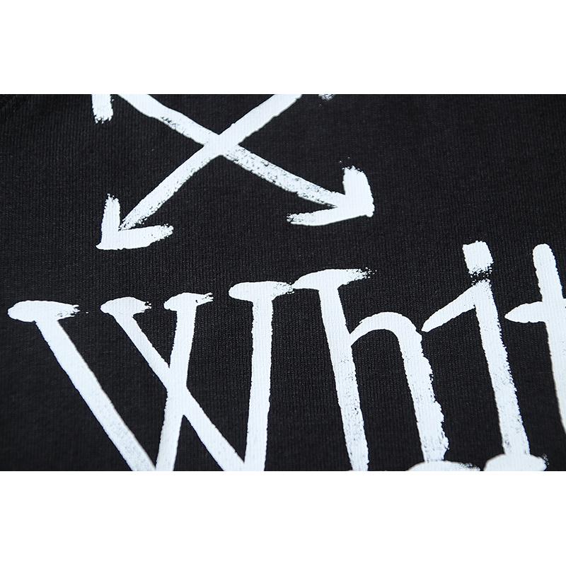 Off-White Wiosna/Lato 2025 Nowy Wzór Strzałki z Literami OW Chmura Bluza z Okrągłym Dekoltem i Krótkim Rękawem Męska i Damska