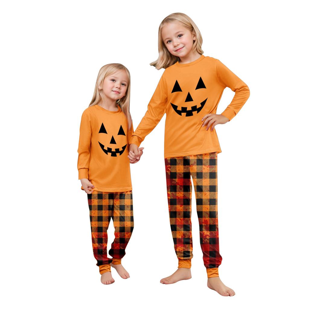 Druck Niedliches Familien-Set Pyjamas, Hauskleidung, Familien-Set Langarm-Oberteil Hosen-Set
