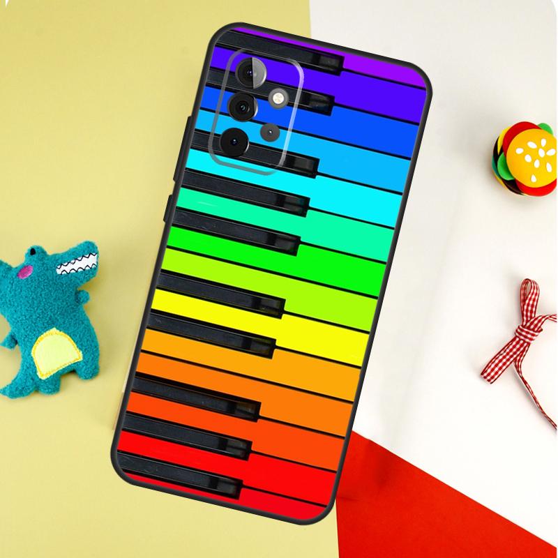 Piano Keys Musical For Samsung Galaxy A53 A33 A13 A54 A34 A14 A55 A35 A15 A05 A06 A16 A22 A32 A52 Phone Case