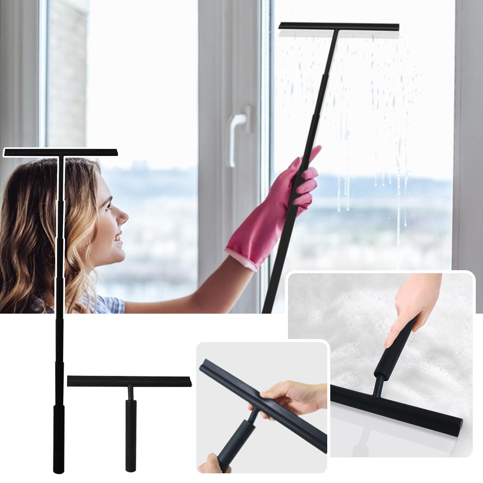 

Выдвижная швабра и средство для мытья окон, Расширяемое средство для мытья окон с телескопическим стержнем длиной 97 см, швабра для окон, сверление не требуется