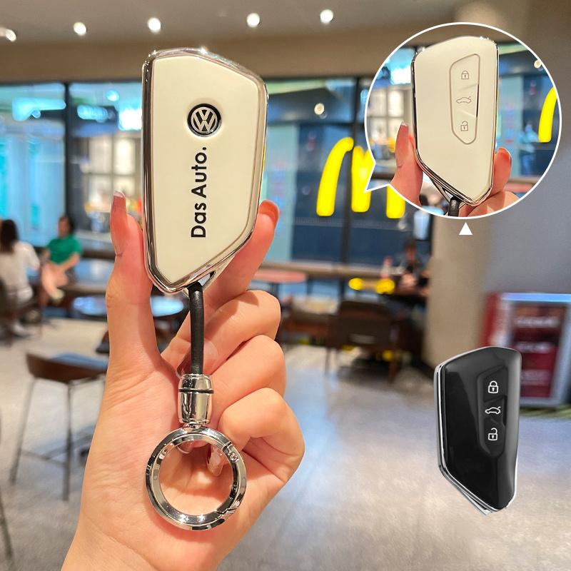 

For VOLKSWAGEN 3 Buttons TPU Car Smart Remote Key ase Cover Protector Holder Shell For VW Volkswagen Golf 8 MK8 Leon Keychain Au