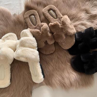 Mao Mao Slippers 2025 Autumn and Winter New Women's Wear Fashion Internet Celebrities Ins Senior Casual Super Soft Flat Bottom One-word