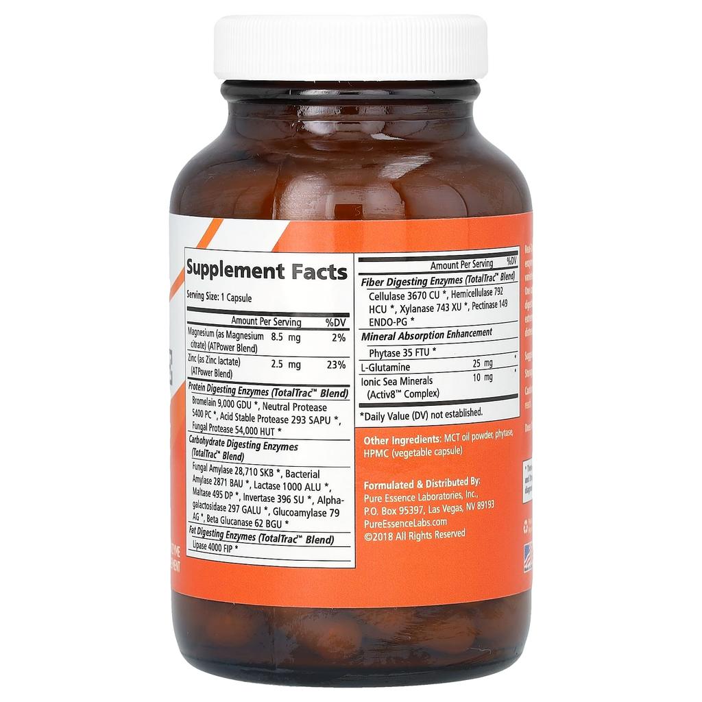 Pure Essence Real-Zymes, Omnivore, 90 Veggie Capsules