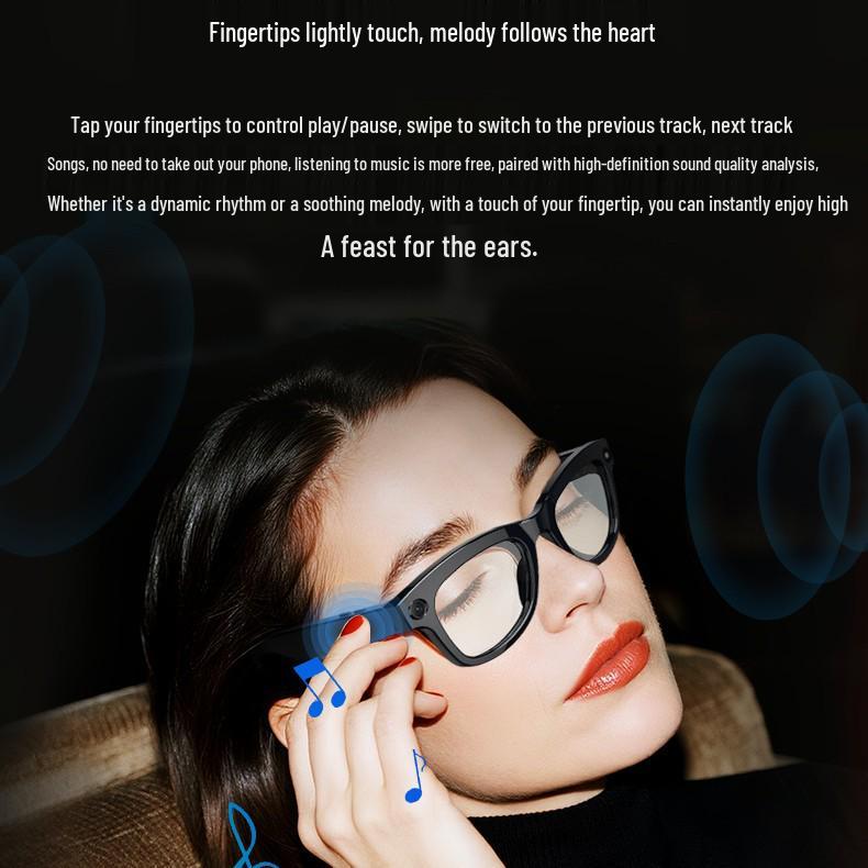 M01pro Smart Glasses: AI Translation, Bluetooth Calls, Music, 8MP Camera for Photos and Videos.