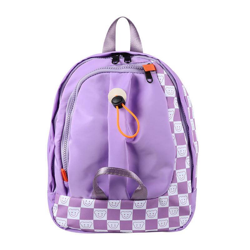 Trendy Dual Shoulder Bag With Checkerboard Pattern For Kids In Vibrant Candy Colors