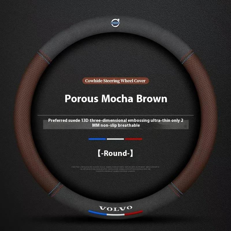 Volvo XC40 XC60 XC70 XC90 V40 V50 V60 V70 C30 C70 S40 S60 S80 S90 Suede Leather Anti-slip Car Steering Wheel Cover Accessories ari963