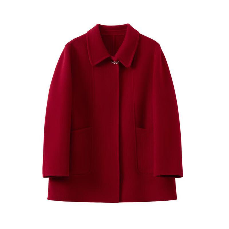Hengyuanxiang Women's 100% Wool Double-Faced Short Coat