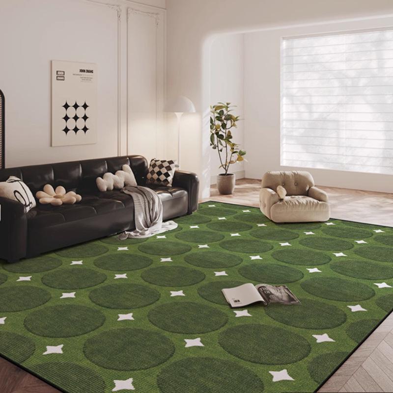 French Stain-Resistant Living Room Carpet: Large, Non-Slip, Water-Absorbent, Easy-Care Sofa Mat