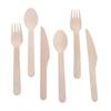 50 Pcs Wooden Kitchen Utensils Disposable Spoons/Forks/Cutters Dessert Tableware Wedding Party Picnic Kitchen Christmas Supplies