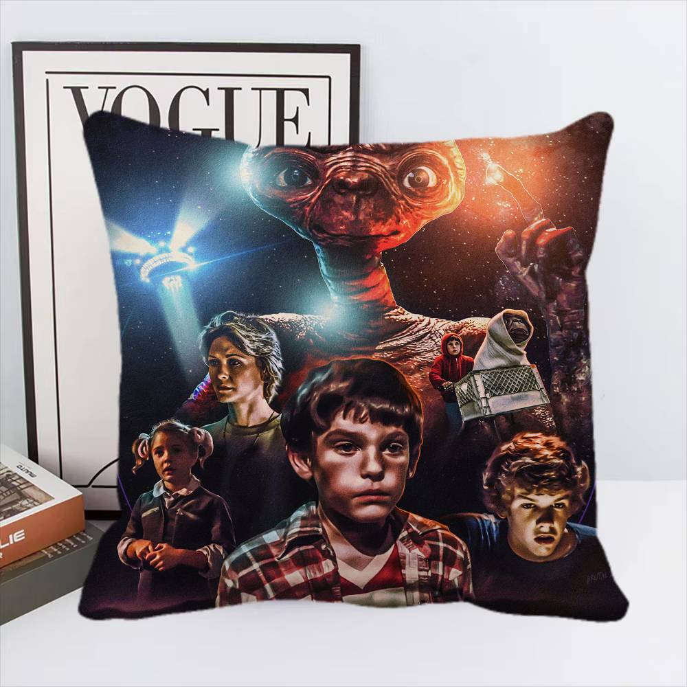 

E.T. The Extra-Terrestrial Movie Fancy Pillow Case Square Pillow Bedroom Sofa Leisure Comfort Cushion Home Decoration 16x16Inch