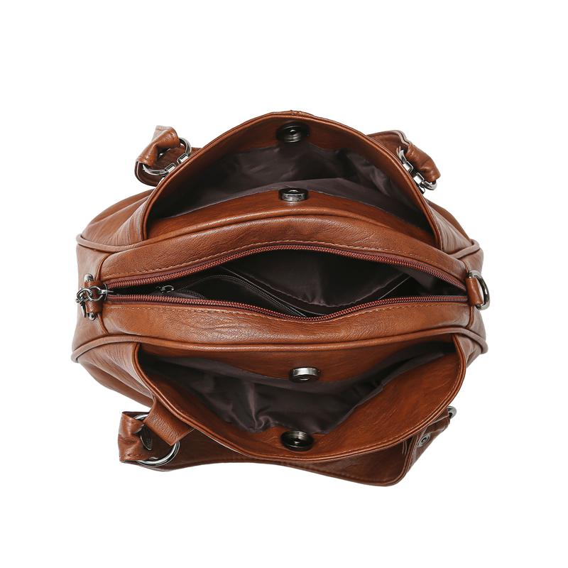 Handbag Women's PU Shoulder Bag Middle-aged And Elderly Mother Bag