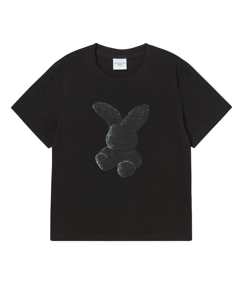 ACME DE LA VIE Woman Fuzzy Rabbit Short Sleeve T-Shirt (2 Color)