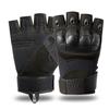 Tactical Gloves Black British Outdoor Riding Military Fans Anti-Cut Field Performance Sports Fitness Hard Shell Half Finger Gloves