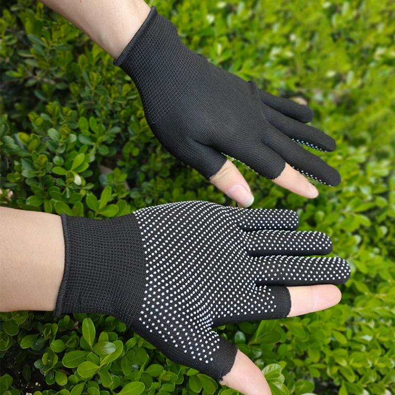 Nylon Non-Slip Gloves Men Women Outdoor Riding Sport Fitness Breathable Non-Slip Sunscreen Half Finger Gloves