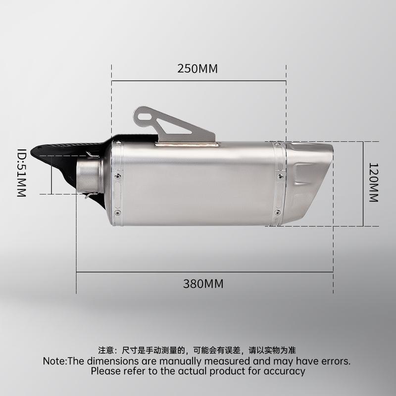 Silenziatore di Scarico Universale per Moto 51mm K10 per RC 125 250 390 per R6 R3 Ninja Z 400 250 Z900 ZX6R