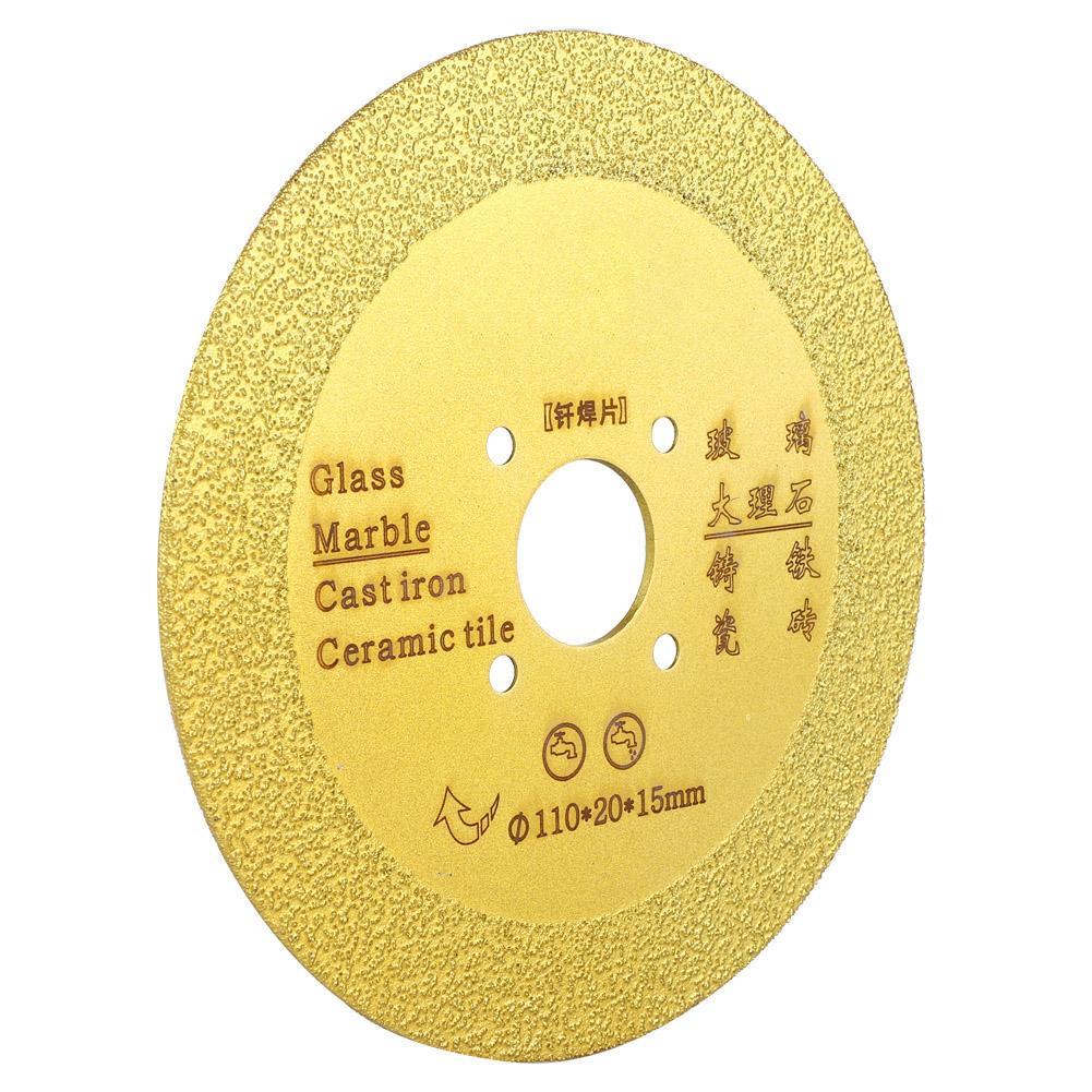 110mm Diamond Cutting Grinding Disc Brazed Saw Blade Wheel for Ceramic Glass Stones (#01)