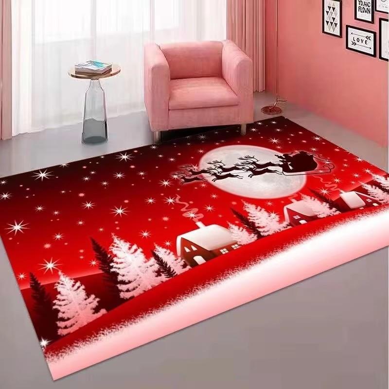 Christmas Series Home Carpets Living Room Sofa Decoration Bedroom Bedside Area Rugs Anti Slip Washable Coffee Table Floor Mat