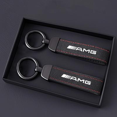 Sudue Keyring Car Leather Keychain Pendant For Mercedes Benz AMG W204 W205 W203 W212 W213 W206 W210 W124 W169 W222 Accessories JD2 6a