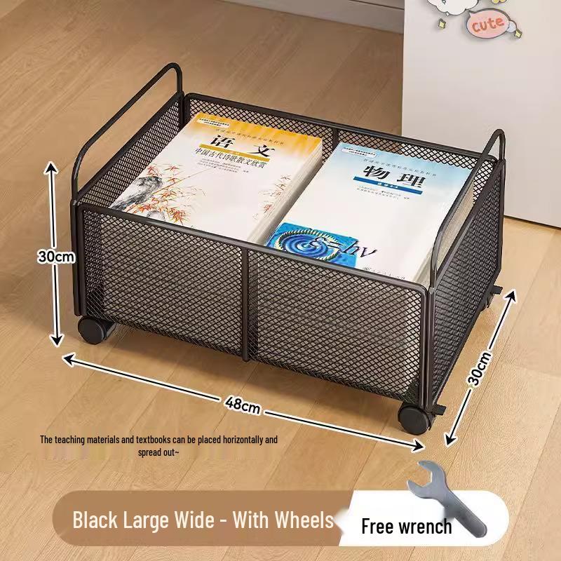 Compact Storage Cart with Casters for Bags, Backpacks, Books, and More