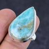 Natural Larimar Gemstone Handmade 925 Sterling Silver Jewelry Ring Size 7 H7a85