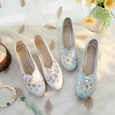 [Xiangmei] 2024 Summer New Products Old Beijing Embroidered Shoes Pointed Cheongsam Shoes Fashionable Versatile Dance Shoes Cloth Shoes