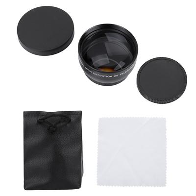 52mm 2X Magnification HD Tele Converter Telephoto Lens for 52mm Mount Camera