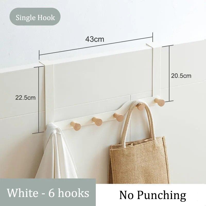 Modern Fashion Door Back Hook Bedroom Porch Free Punch Coat Hook Bathroom Door Hook Towel Rack Metal Hook