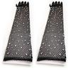 High Elasticity Diamond Studded Fishing Net Gloves,  Pressed And Sexy Nightclub Long Sleeves, Colored Diamonds