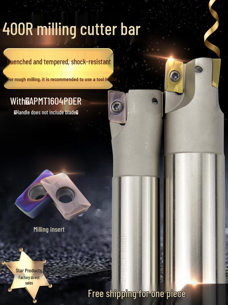 CNC 400r Round Nose Arbor End Mill, Right Angle Roughing, Extended R0.8 Machining Tool