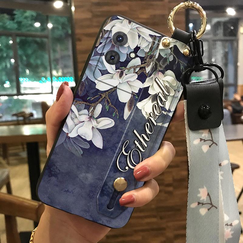 Пылезащитный чехол-браслет для телефона Cubot Note21 с подставкой, задняя крышка с кольцом, ремешок на запястье, прочный, силиконовый с цветочным рисунком