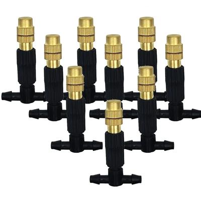 Système de refroidissement par brumisation extérieur 15M-30M Irrigation d'arrosage de jardin Buse d'atomiseur en laiton 1/4'' Tuyau 4/7mm pour Patio Serre