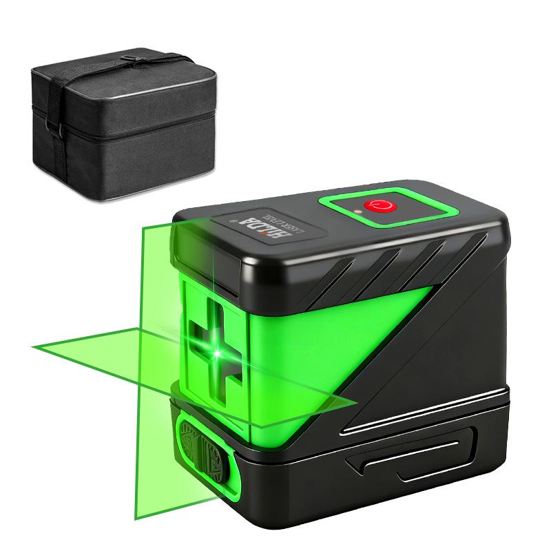 High-Precision Mini Portable 2-Line Green Laser Level Projector