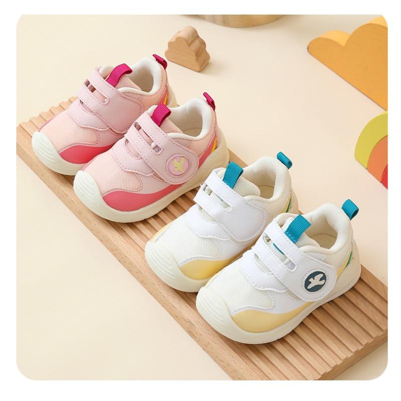 Sapatos de aprendizagem para andar para meninos, sapatos de bebé, primavera-outono 0–1/2/3/4 anos, sapatos infantis macios com sola flexível, sapatos funcionais para bebés e crianças pequenas meninas