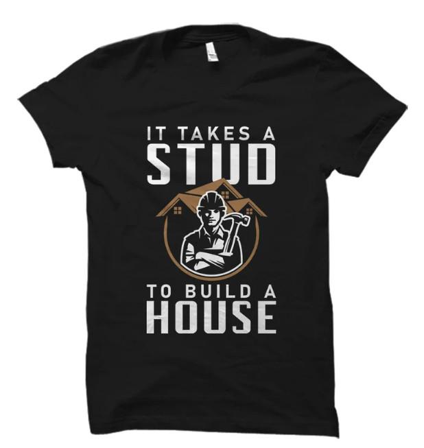New T-Shirt House Builder Shirt. House Builder Gift. House Construction. Constru 4XL