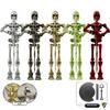 Medieval Doll Warrior Toys DIY Movable Joint Doll Figurine Skeleton Halloween Decorations Toys Skull Mini Gift Stress-relie D5W0