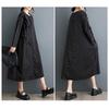 New Polka Dot Splicing Wood Ear Side Long Sleeve Dress Fashion Loose Casual A-Line Dresses