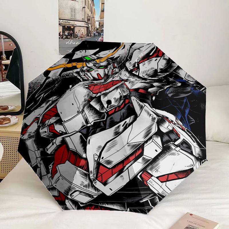 Robotic Warrior Design Umbrella 8-Frame for Travel, Camping, Casual Lightweight Portable Umbrella, Essential for Every Family Holidays Gift