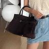 Large Capacity Suede Vintage Tote Bag 2024 New Fashionable Versatile Handbag Travel Bag