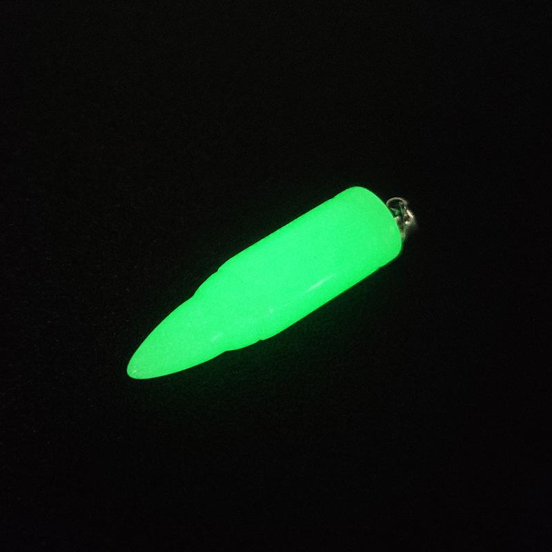 

Ожерелье с подвеской в виде пули из светящегося камня Wolf - флюоритовые мужские украшения