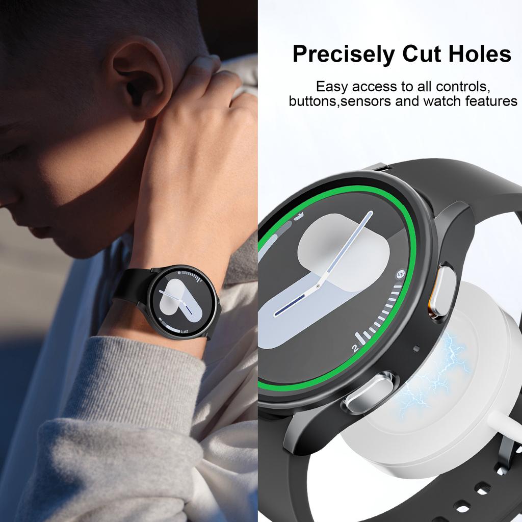 PC duté pouzdro pro Samsung Galaxy Watch 7 FE 40mm 44mm Příslušenství Rám Ochranný tvrdý nárazník galaxy Watch 7 ultra 47mm Kryt