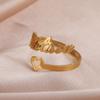 Custom 3 Double Finger Ring Personalized Family Couple Mother Father Gift For Women Men Gold Color Stainless Steel Jewelry