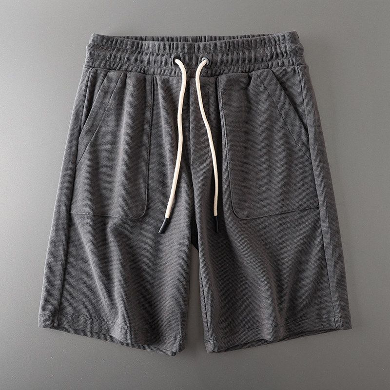 Export Original Tail Order Japanese Style Waffle Shorts Men's Summer Casual American Heavy Weight Pure Cotton Fifth Pants Men's Trousers