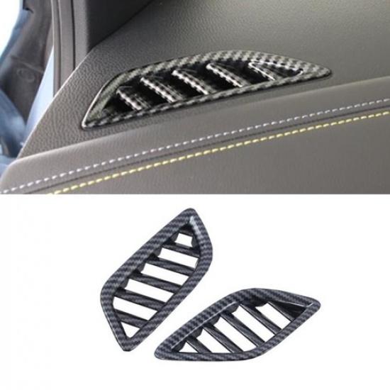 Carbon Fiber Dashboard Air Outlet Vent Cover Trim For Volkswagen ID.4 2021 2022