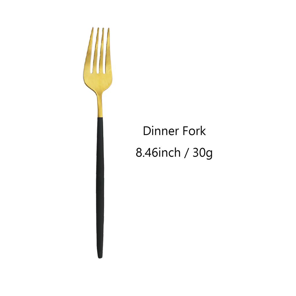 24Pcs Matte Black Gold Stainless Steel Dinnerware Cutlery Set Tableware Knife Fork Spoon Flatware Wedding Daily Dinner Set