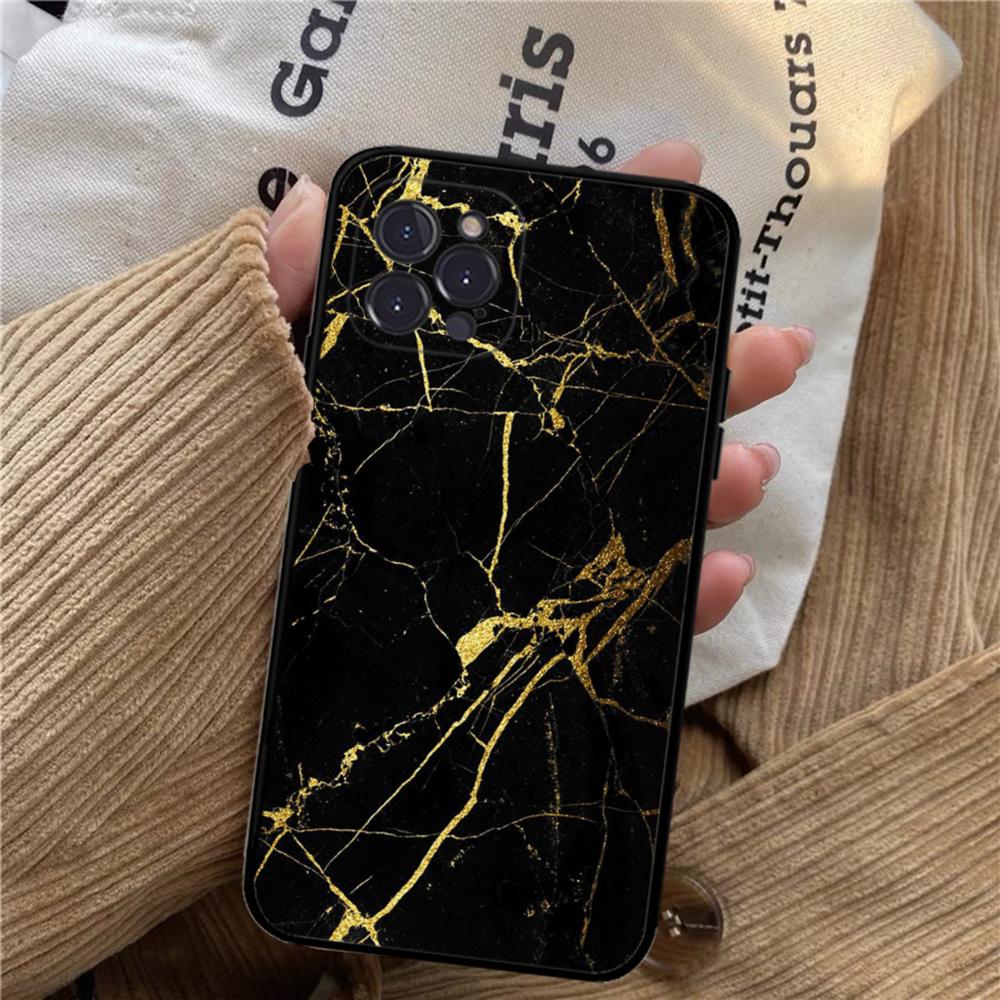 

Черно-белый Мраморный треснувший Чехол для Телефона Для iPhone 15 14 11 12 13 Mini Pro XS Max Чехол 6 7 8 Plus X XR SE 2020 Funda Чехол iPhone XS
