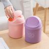 Candy Color Desktop Trash Can Trash Can With Lid Storage Bin Plastic Paper Basket Trash Can