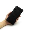 [Inden-ya] Inden HISOCA Hisoka Traditional Craft Koshu Inden Deerskin Lacquer Original Brand Wallet Black with Black Lacquer and Shippo Pattern