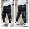 Fashion Boys Plaid Pants Spring Autumn Toddler Casual Cotton Trousers Kids Loose Sweatpants for Teenage Children Clothes 4-12Y