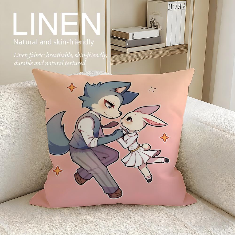 Anime BEASTARS Kissenbezug Kissenhülle Set Stk x x Atmungsaktiv Waschbar Sofakissenbezug