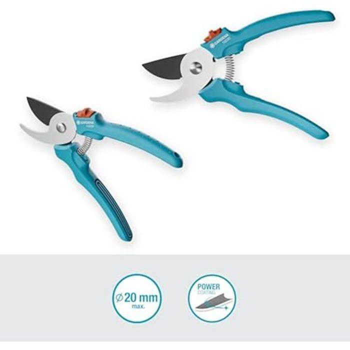 Ciseaux de jardinage - GARDENA - EasyCut - Lames en acier - Coupe jusqu'à 20 mm - Garantie 10 ans
